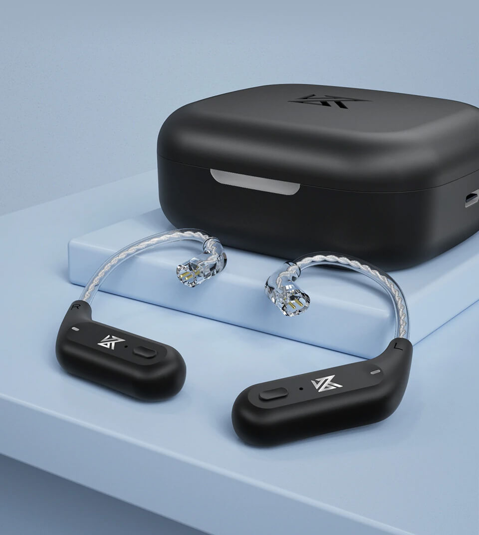 Módulos Bluetooth KZ AZ09 con estuche de carga, vista principal centrada