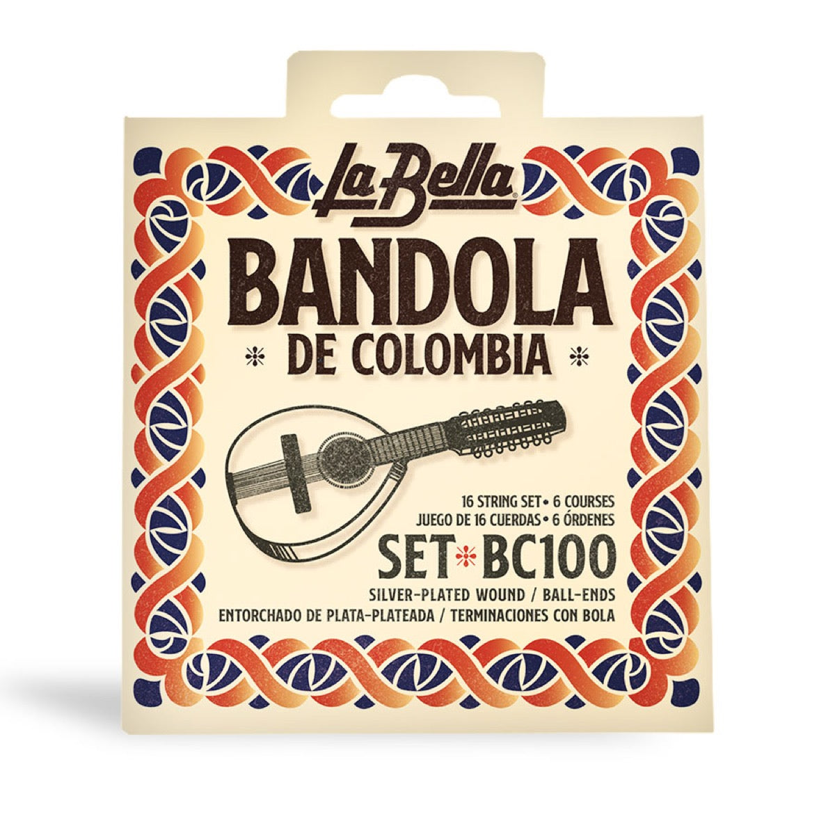 Juego La Bella BC100 de 16 cuerdas para bandola colombiana