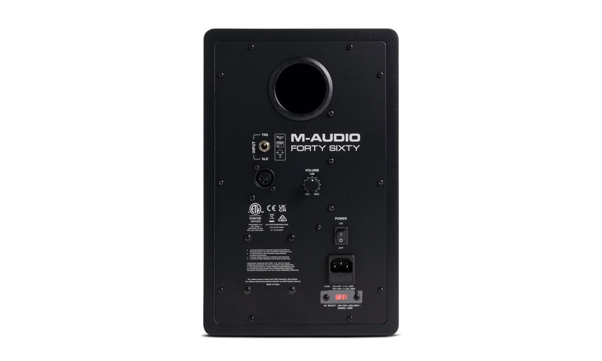 Monitor de estudio M Audio Forty Sixty panel posterior