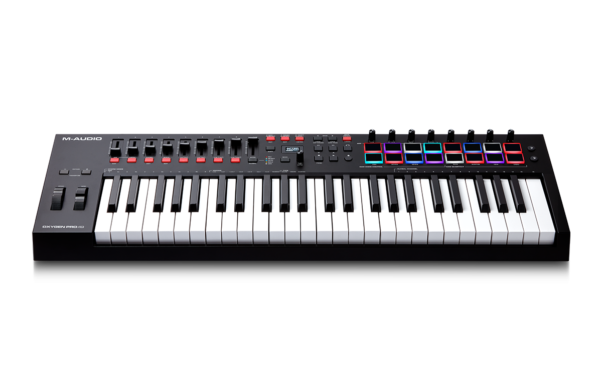 Controlador MIDI M Audio Oxygen Pro 49 vista frontal