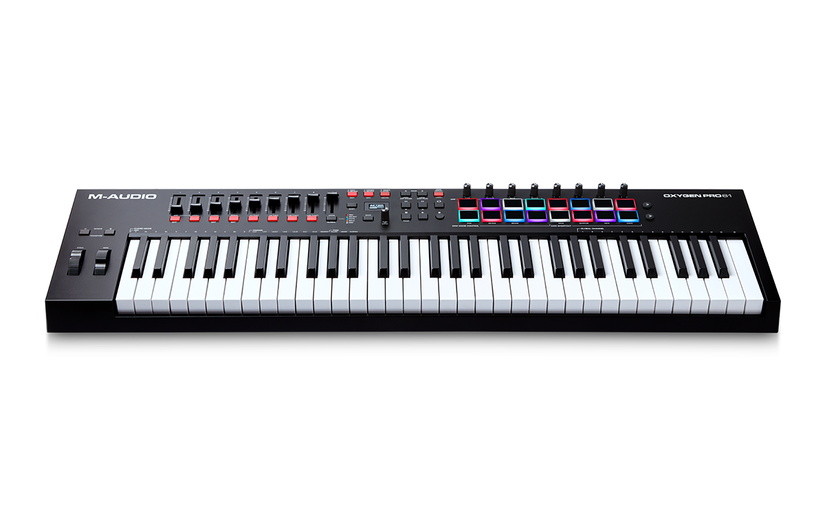 Controlador MIDI M Audio Oxygen Pro 61 vista frontal