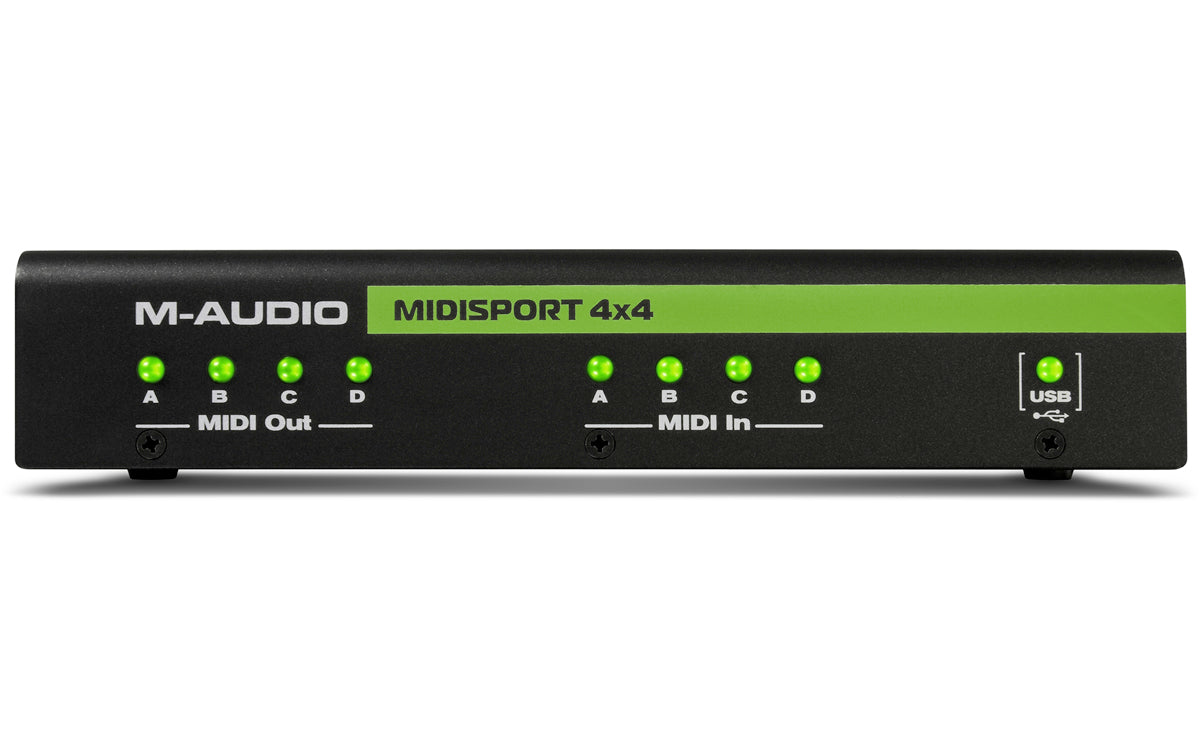 Interfaz M-Audio MIDISPORT 4x4, panel frontal