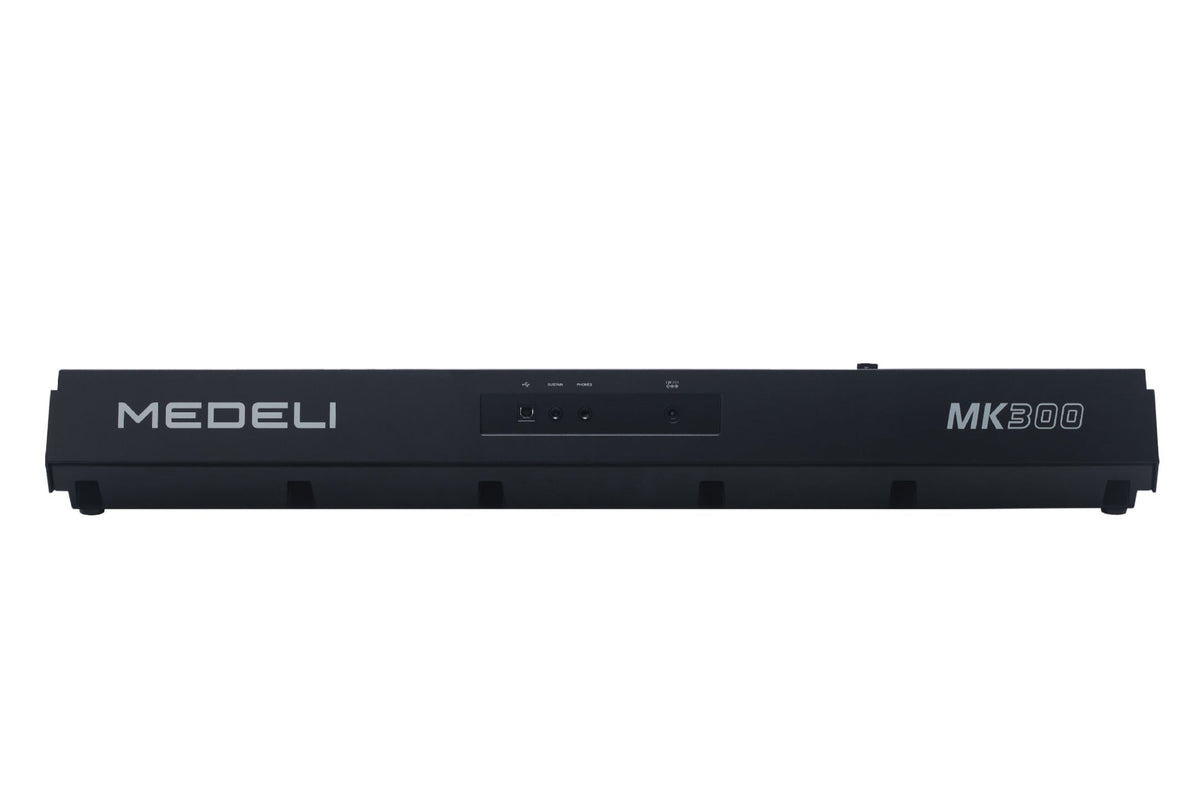 Teclado Medeli MK300 negro, vista posterior