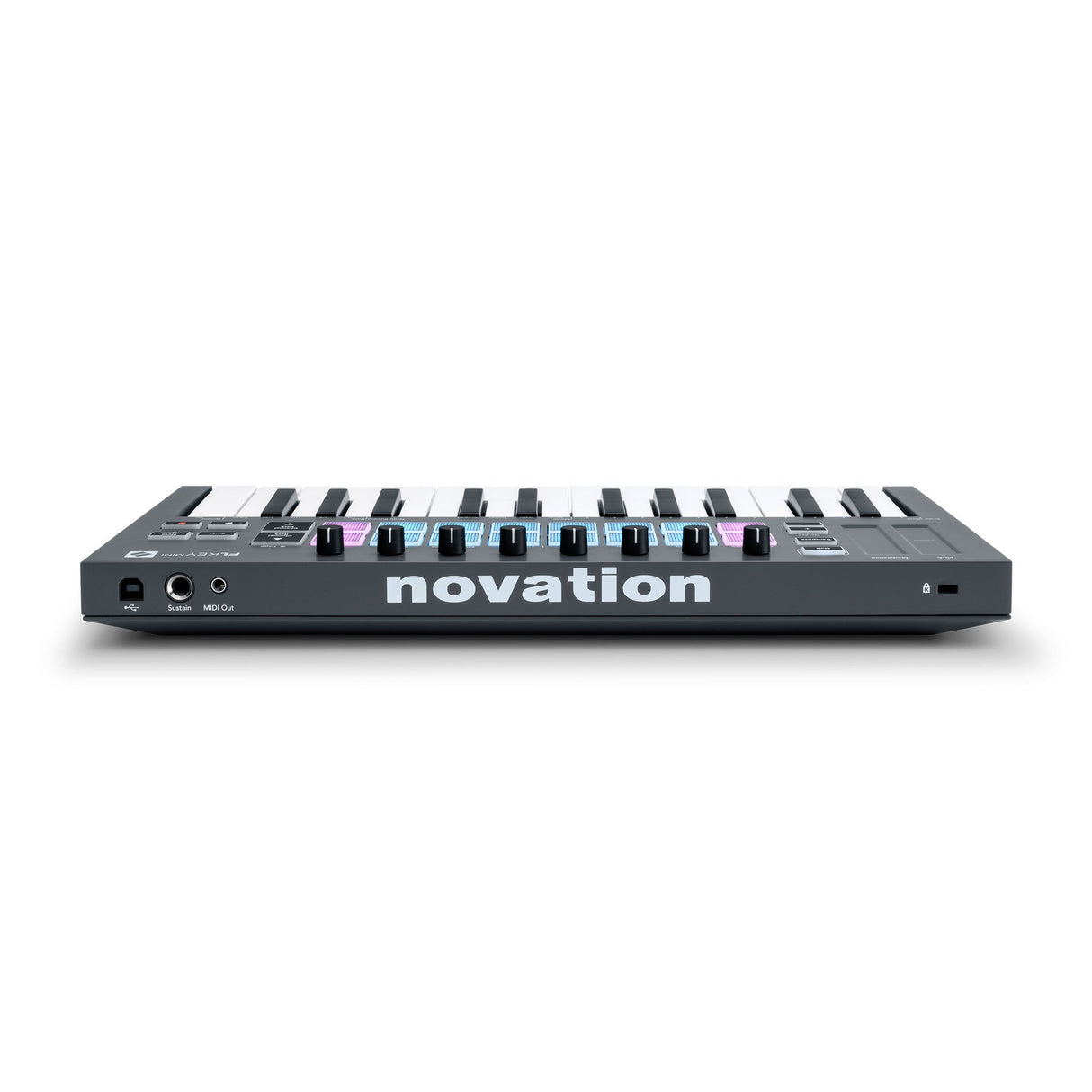 Novation FLkey Mini MK1 vista posterior elevada