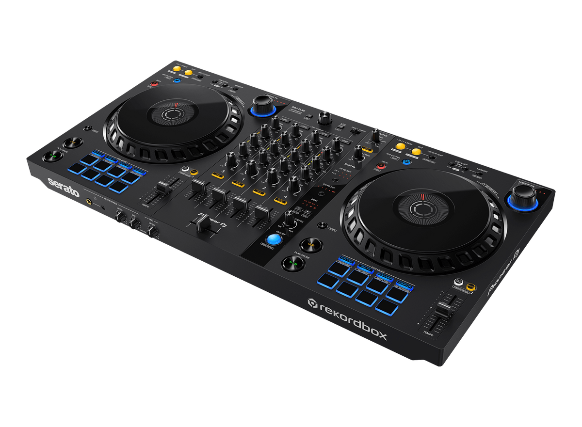 Controlador DJ Pioneer DDJ-FLX6 original negro, vista principal en ángulo