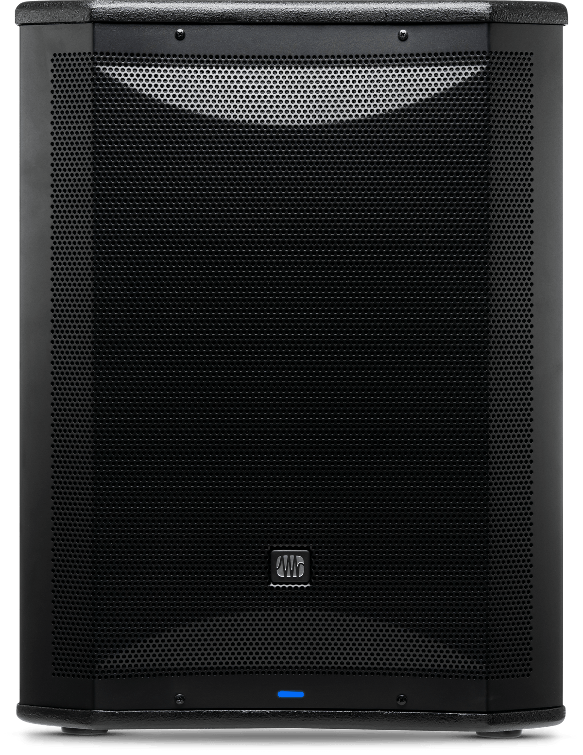 Subwoofer activo PreSonus AIR XD Sub 15 vista frontal completa sobre fondo blanco