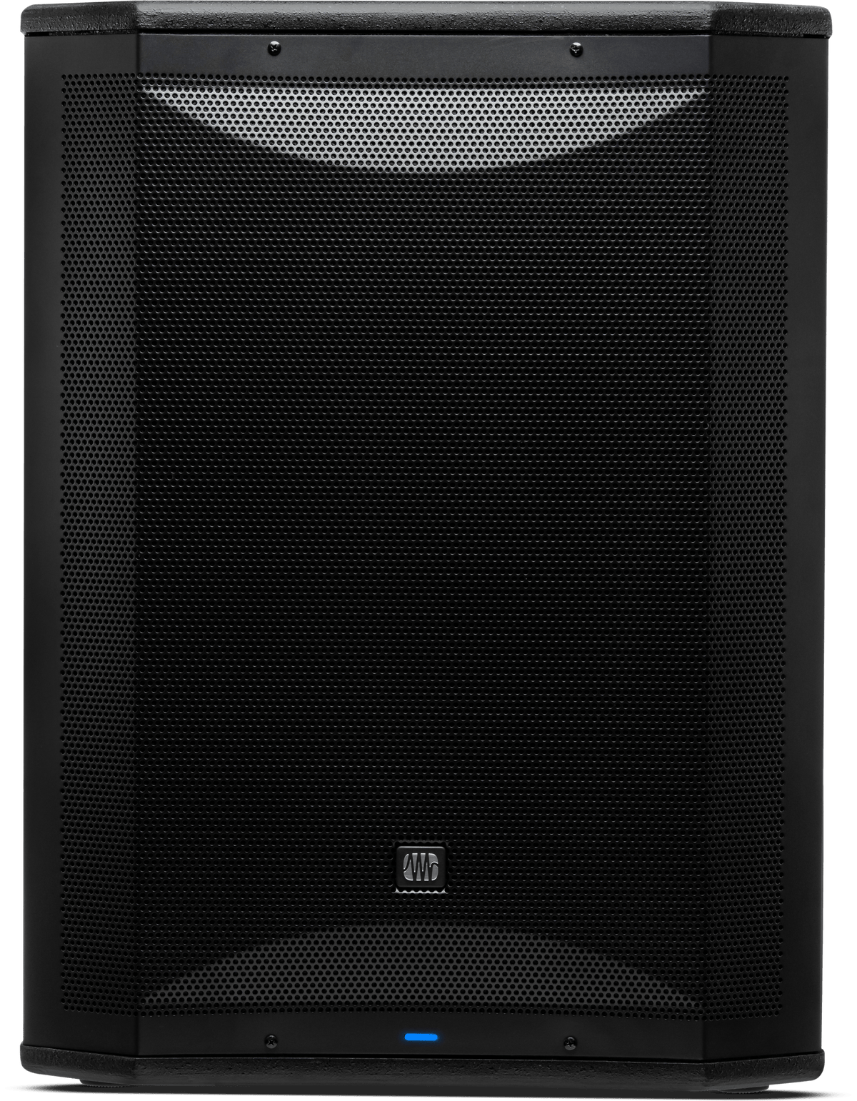 Subwoofer activo PreSonus AIR XD Sub 18 vista frontal completa sobre fondo blanco
