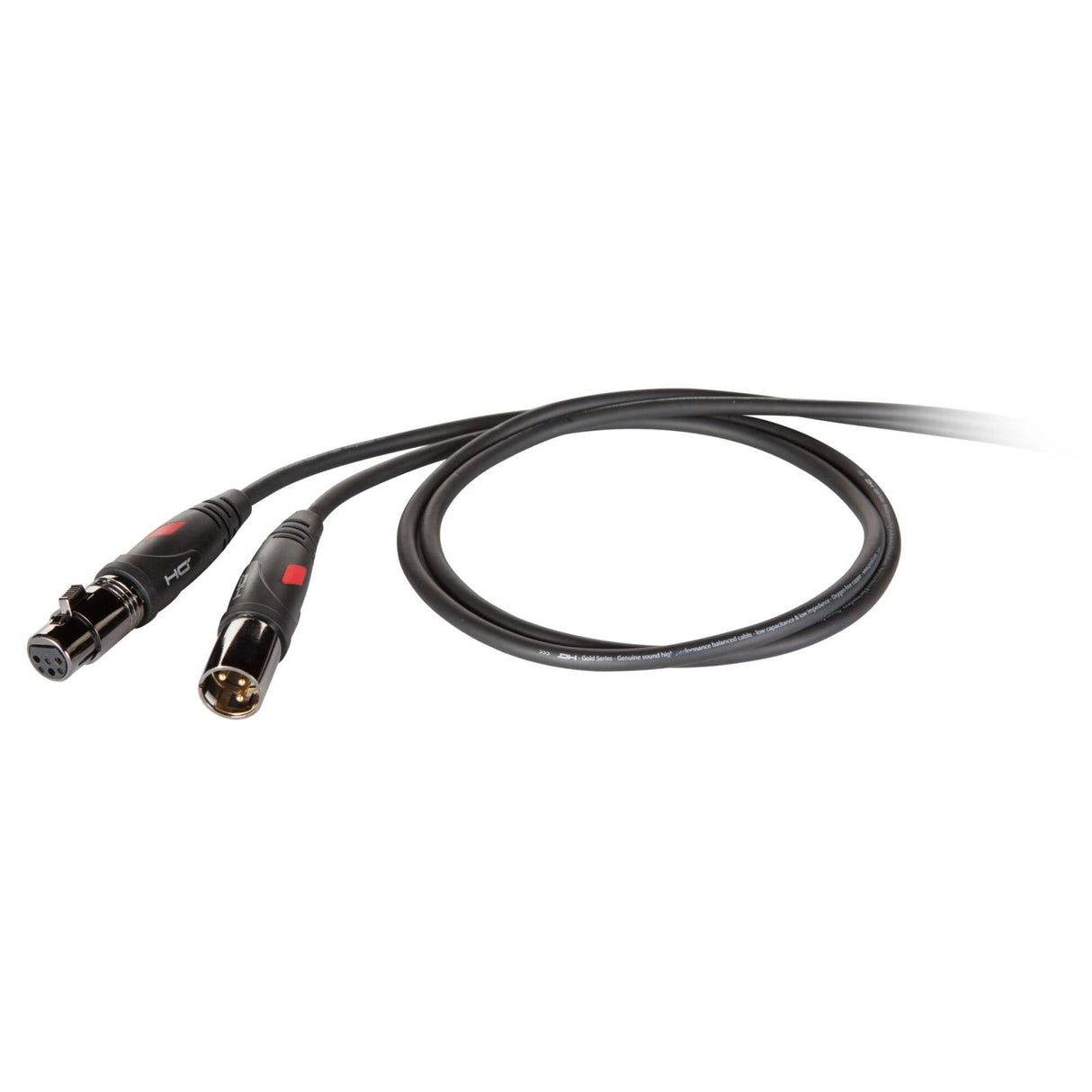 Cable balanceado PROEL Die Hard Gold DHG240 con conectores XLR hembra y macho