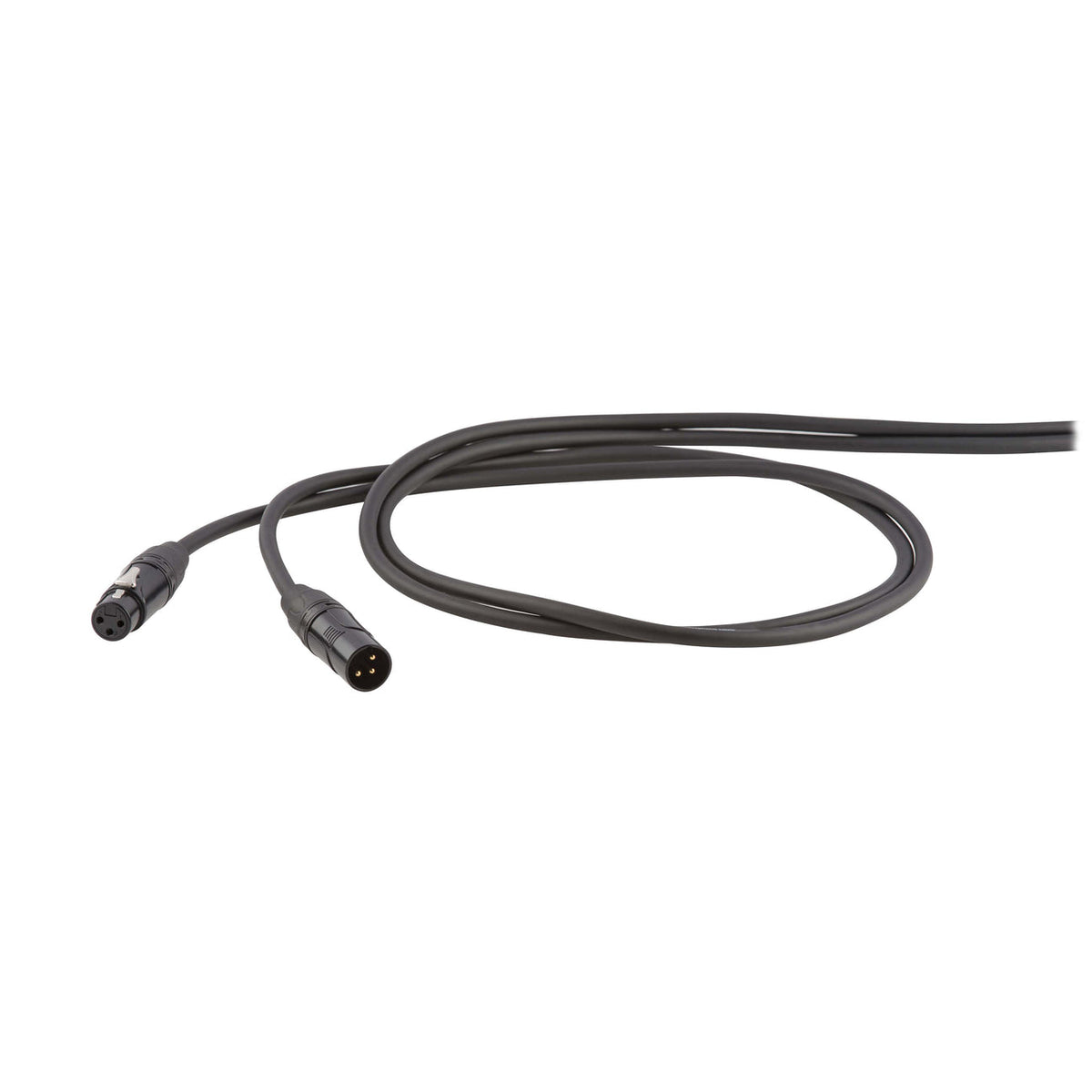 Cable balanceado PROEL Die Hard DHS240LU3 con conectores XLR hembra y XLR macho, negro