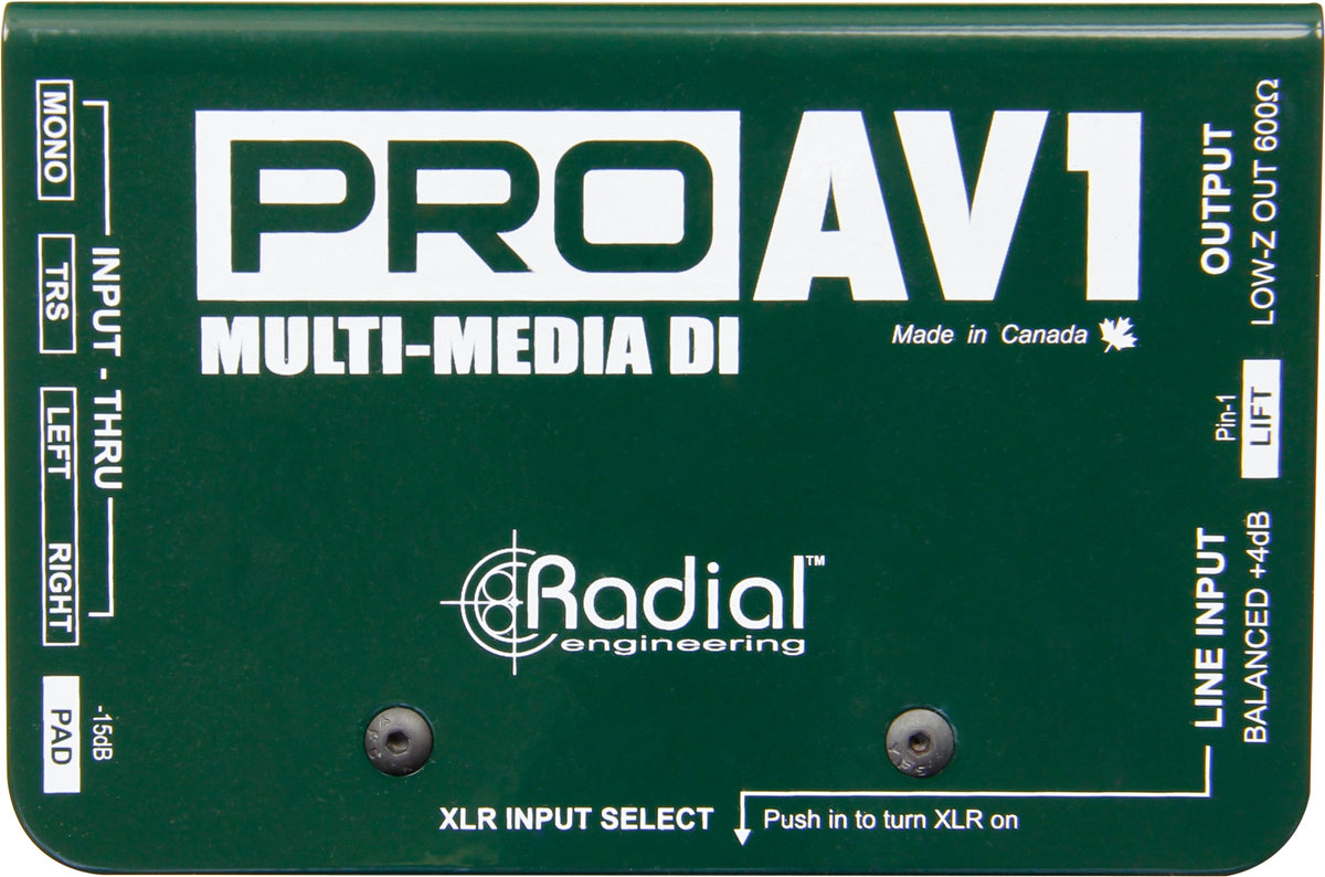 Caja Directa Multimedia Radial ProAV1 imagen oficial del producto completo