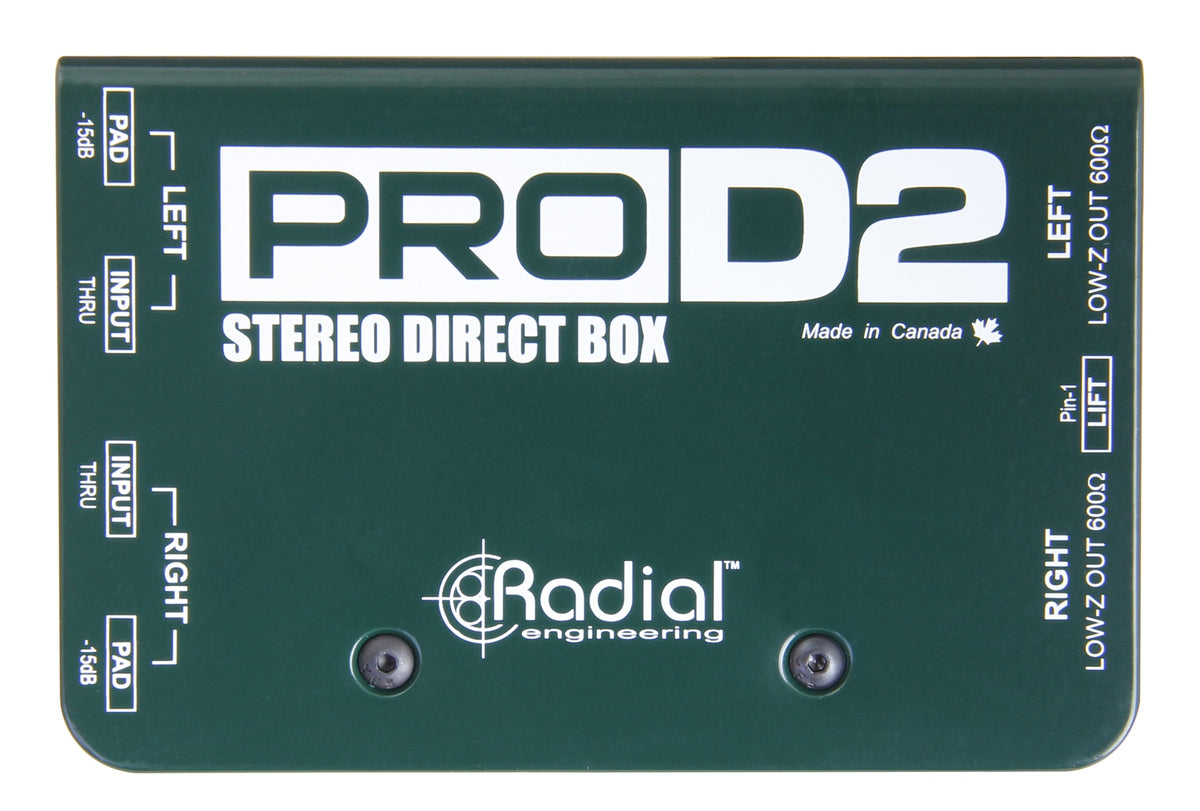 Caja Directa Estéreo Radial ProD2 imagen oficial del producto completo