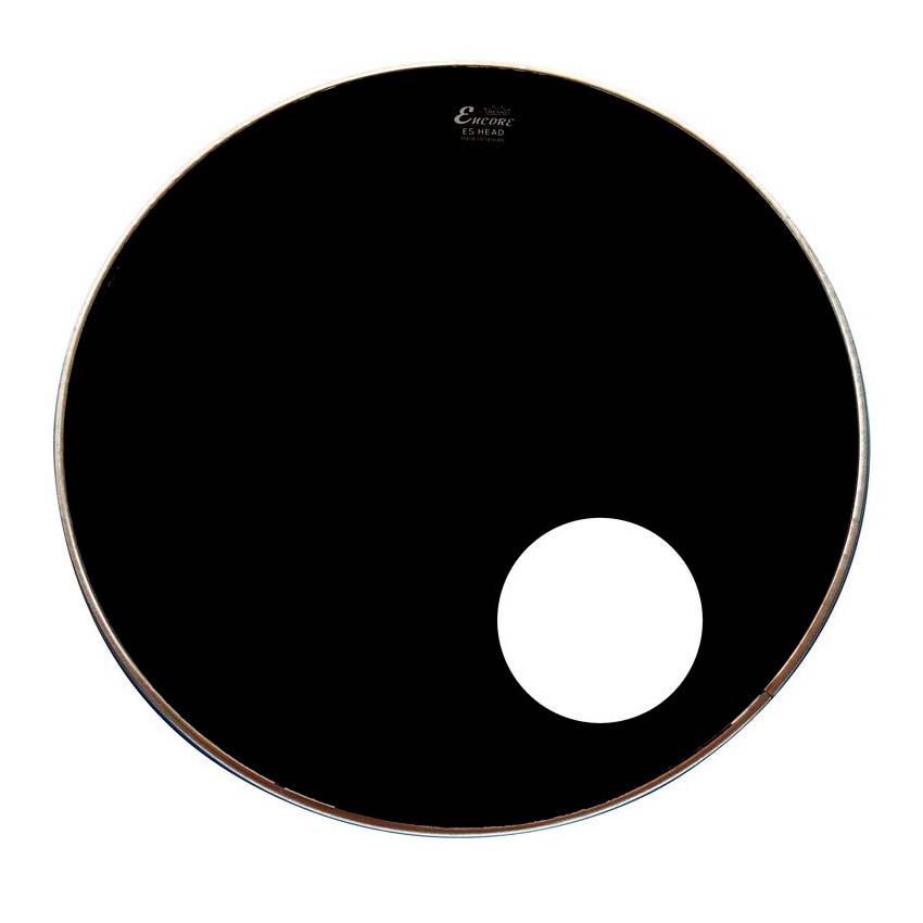 Parche frontal Encore by Remo Ebony negro de 22 pulgadas con puerto, referencia EN-1022-ES