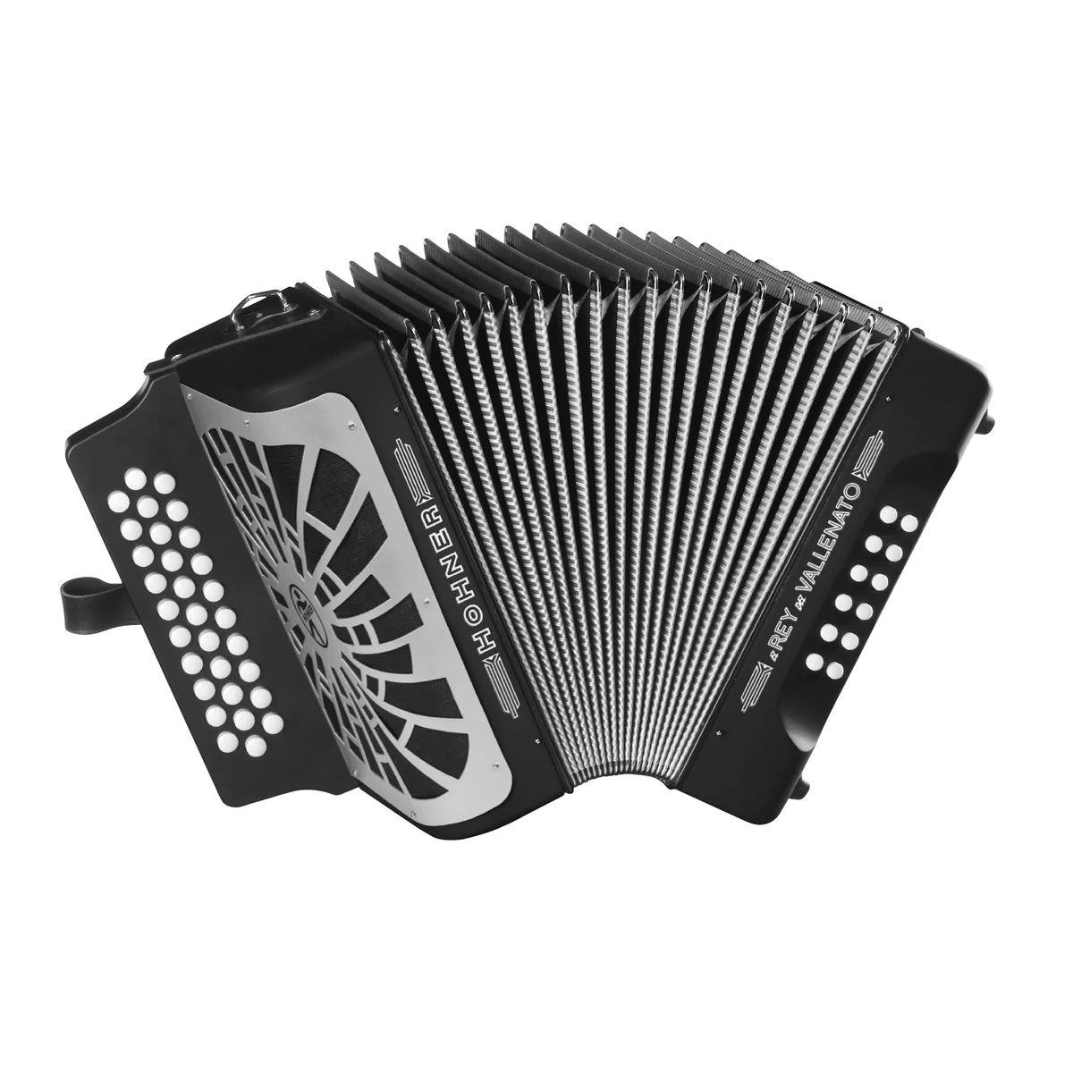 Acordeón Hohner Rey Vallenato 5 Letras Negro