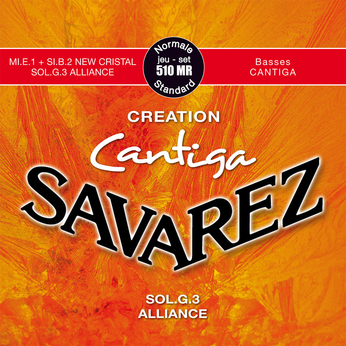 Encordado Savarez Creation Cantiga 510MR tensión normal para guitarra clásica, empaque oficial
