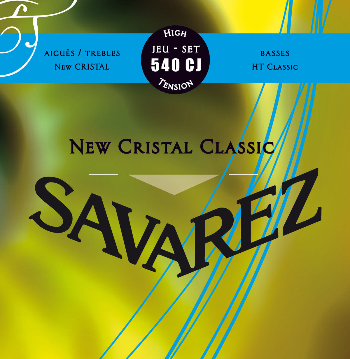 Encordado Savarez New Cristal HT Classic 540CJ tensión fuerte para guitarra clásica, empaque oficial
