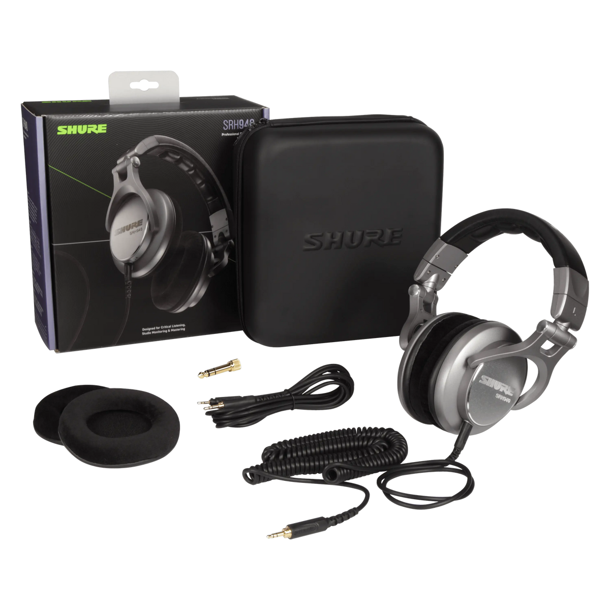Accesorios incluidos con los audífonos Shure SRH940