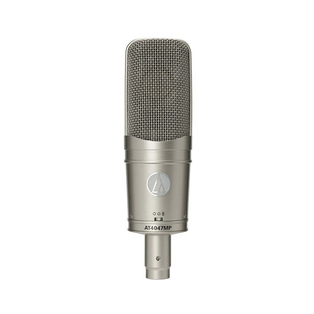 Micrófono Condensador Omnidireccional AudioTechnica AT4047MP vista oficial completa sobre fondo limpio