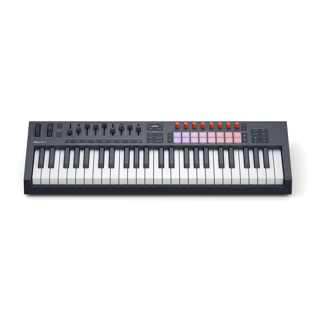 Novation FLkey 49 MK2 vista frontal elevada