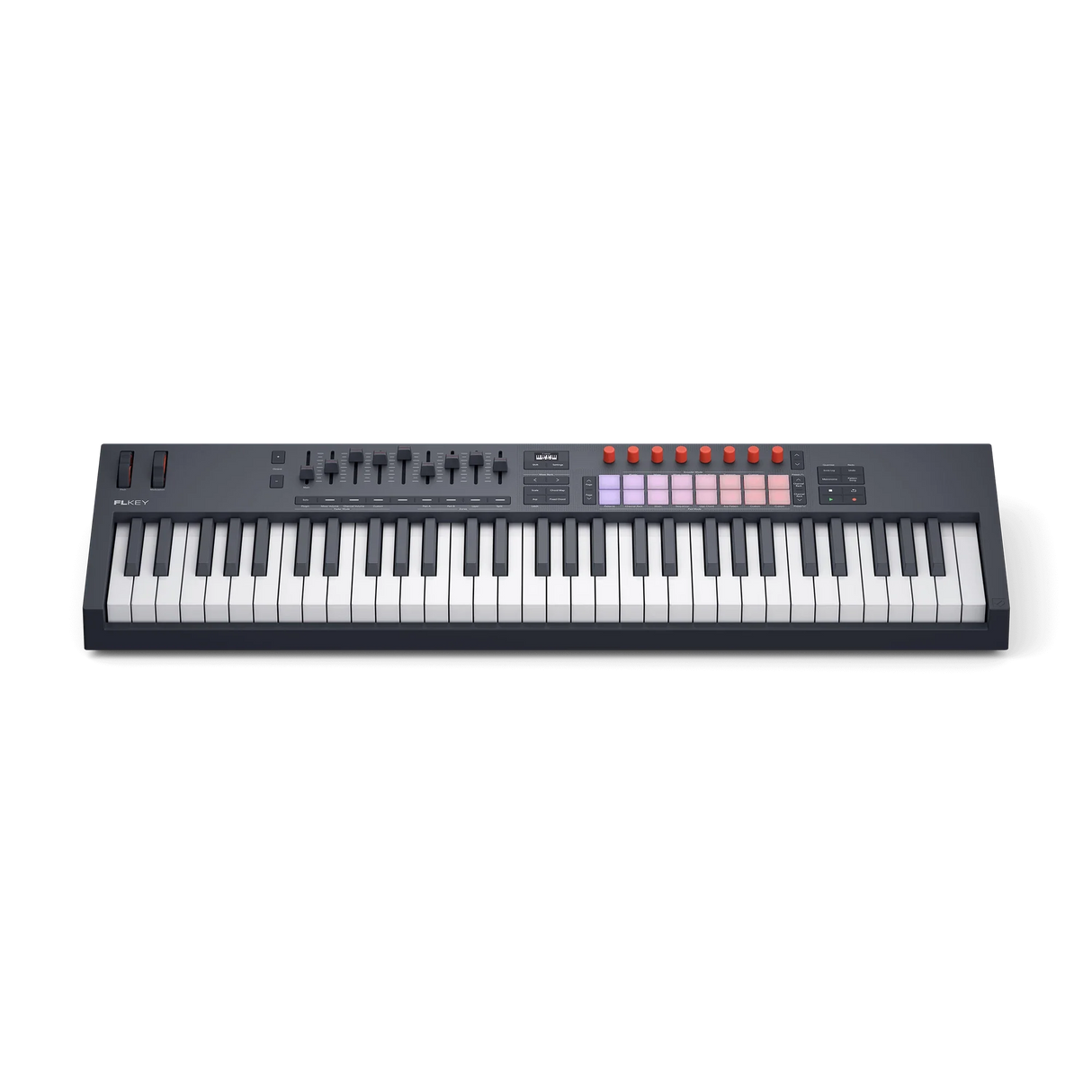 Novation FLkey 61 MK2 vista frontal elevada