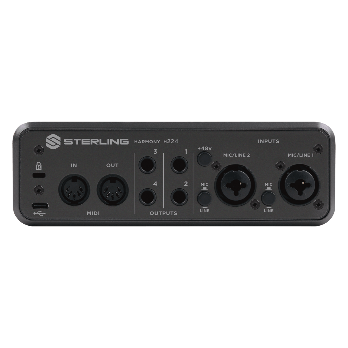 Interfaz Sterling Harmony H224, panel posterior