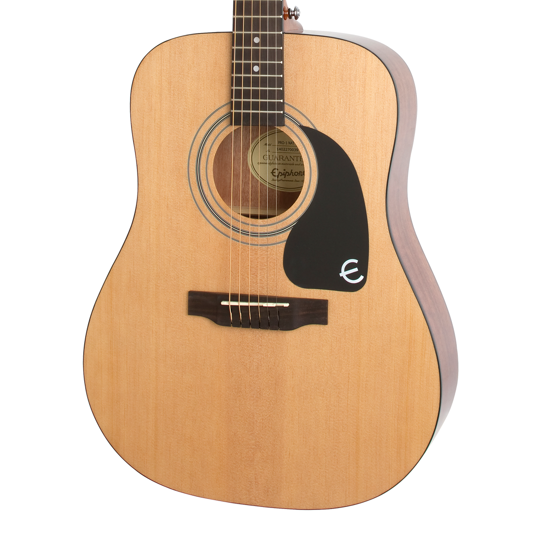 Epiphone PRO-1 Natural, detalle principal del cuerpo
