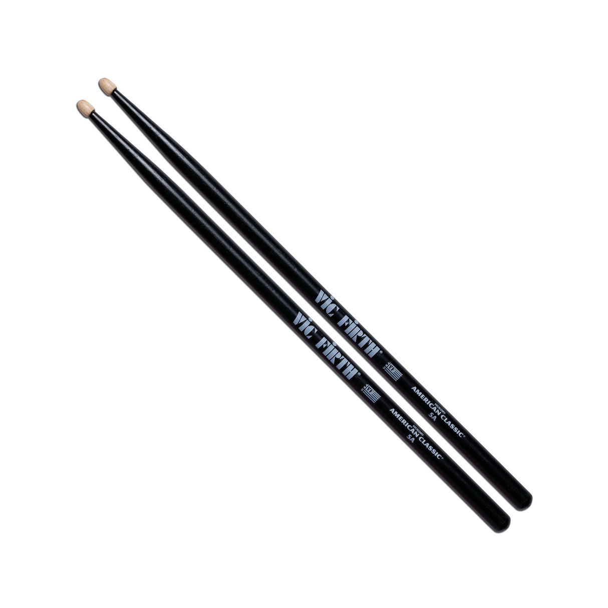 Componente del combo: par de baquetas Vic Firth American Classic 5A Black modelo 5AB