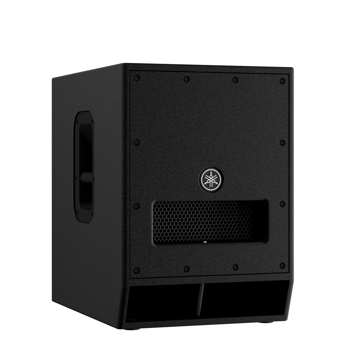 Subwoofer Yamaha DXS12mkII perspectiva sobre fondo blanco