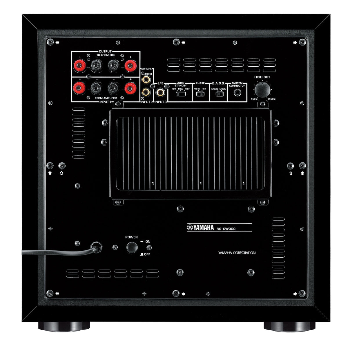 Subwoofer Yamaha NS-SW300 - panel posterior