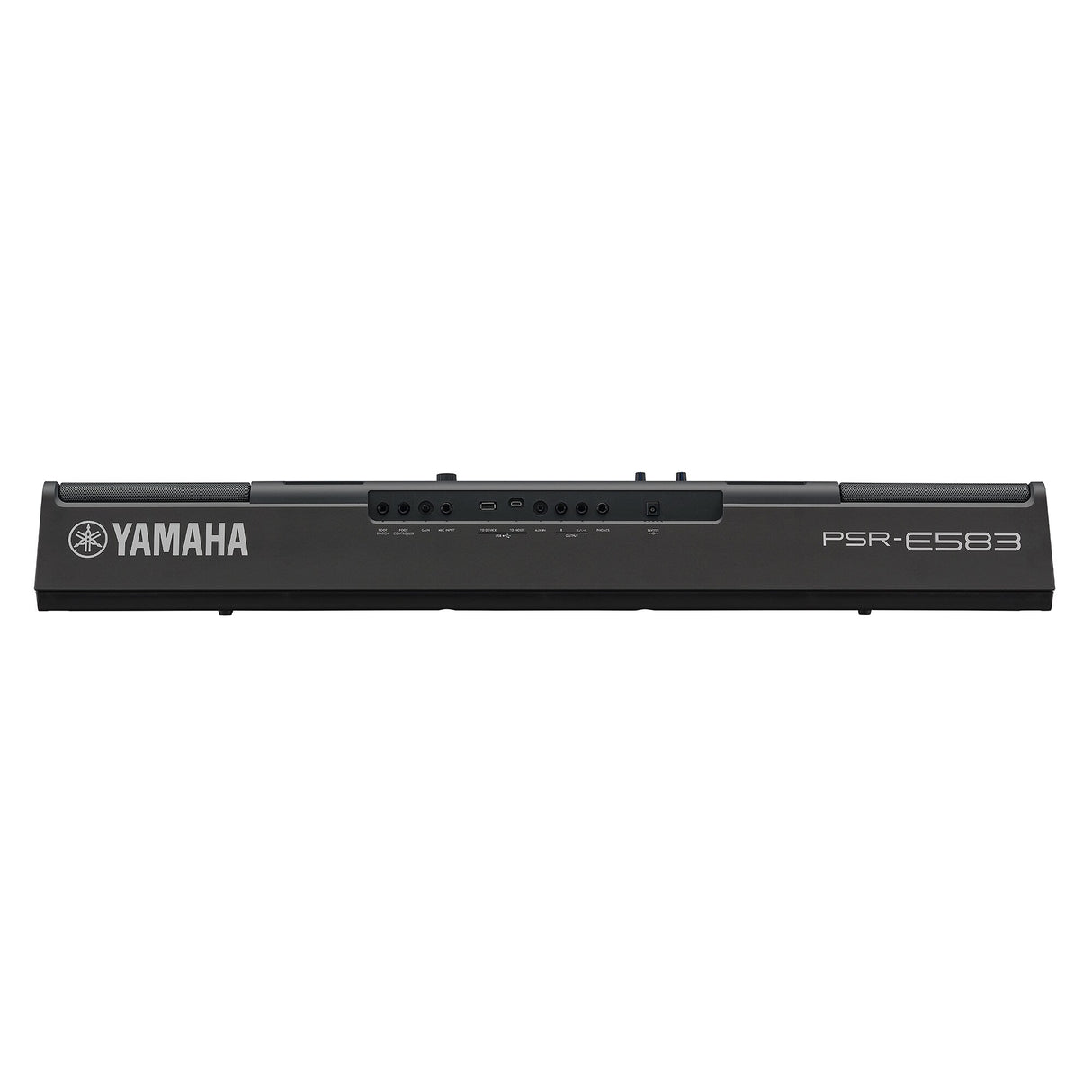 Teclado Yamaha PSR-E583, vista posterior