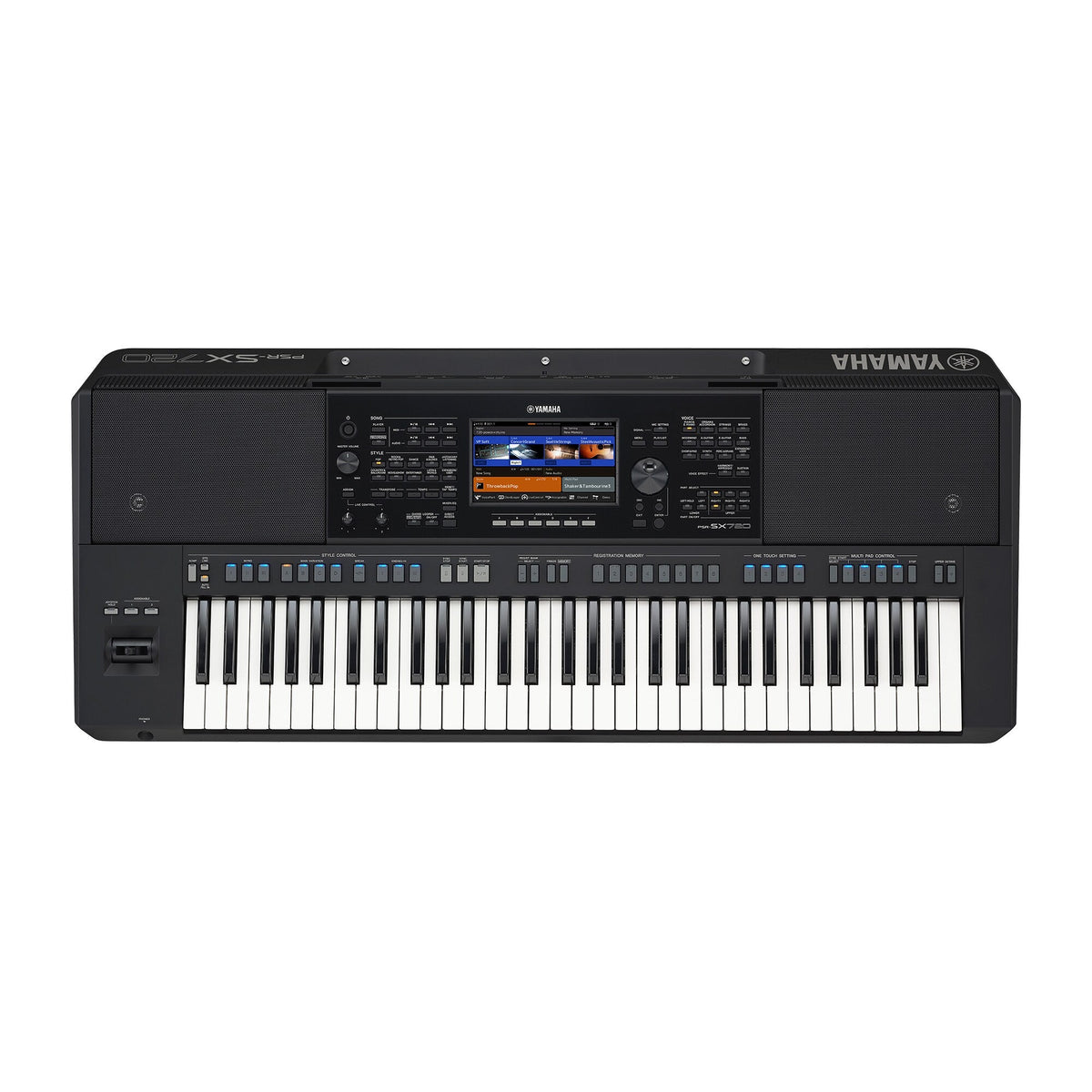 Teclado Yamaha PSR-SX720, vista superior