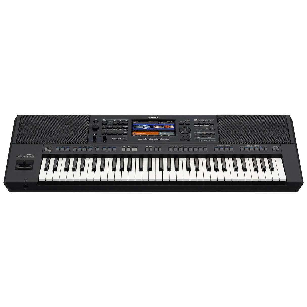 Teclado Yamaha PSR-SX720, vista frontal