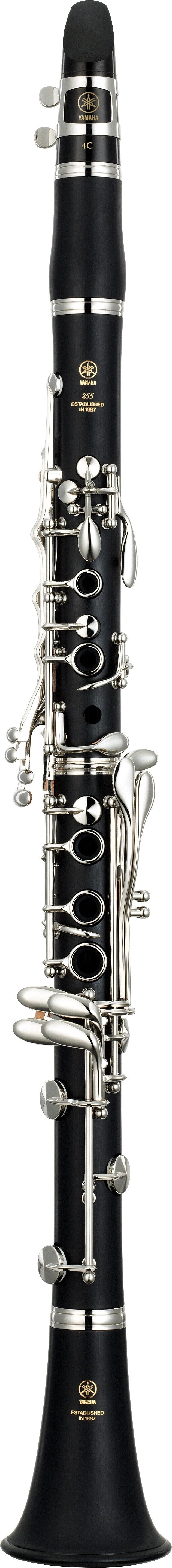 Clarinete Yamaha YCL-255 en Si bemol - vista principal sobre fondo blanco
