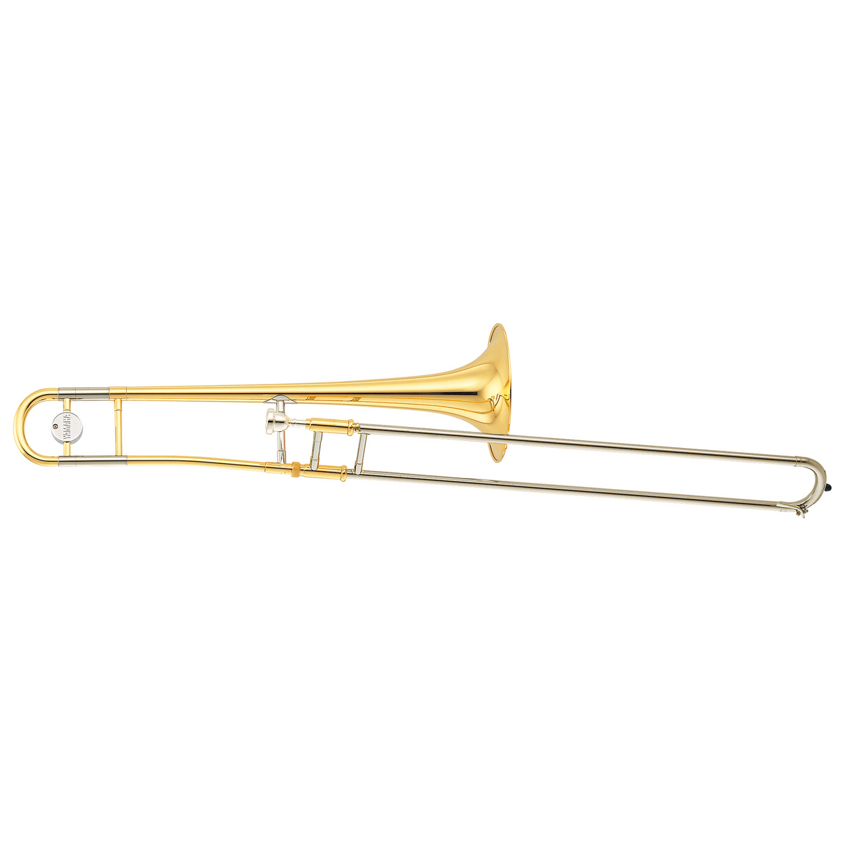 Trombón tenor Yamaha YSL354, producto completo sobre fondo blanco