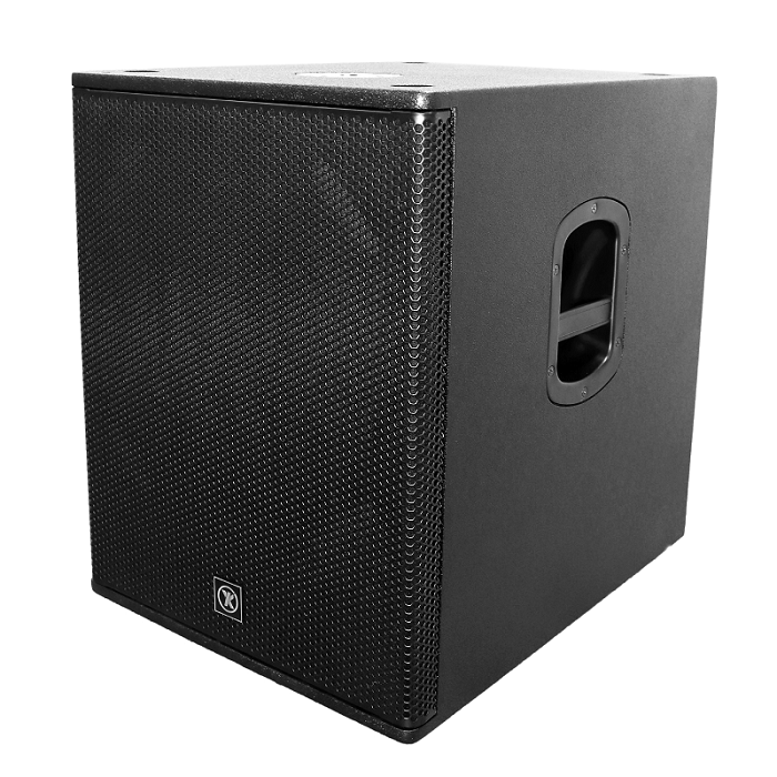 Subwoofer activo Yamaki SM 1500SB vista lateral completa
