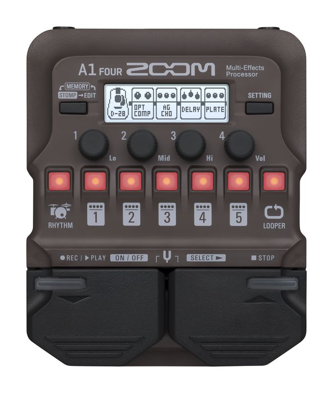 Procesador multiefectos Zoom A1 FOUR, vista superior