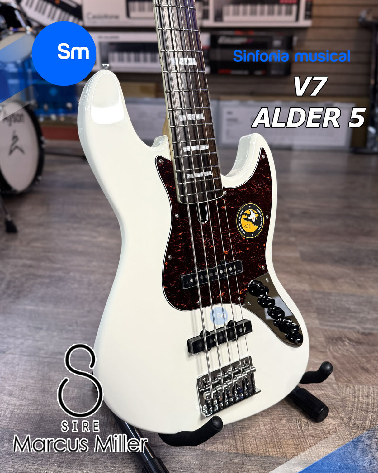 Bajo Eléctrico Sire Marcus Miller V7 2da GEN Alder 5 Cuerdas