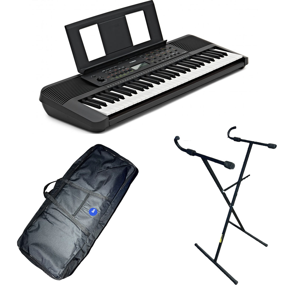 Combo Teclado Yamaha PsrE 283 + Base X + Estuche Lona