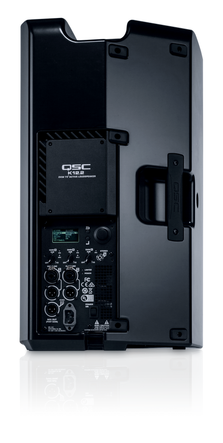 Cabina activa QSC K12.2 vista posterior