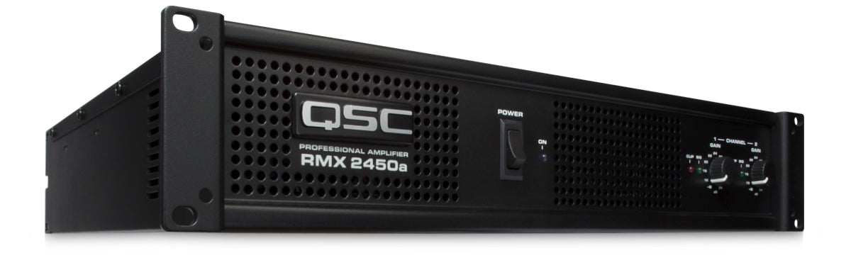 Amplificador QSC RMX2450a vista frontal
