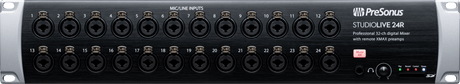 Mezcladora digital PreSonus StudioLive 24R panel de entradas