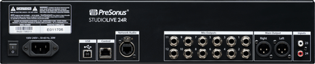 Mezcladora digital PreSonus StudioLive 24R panel posterior