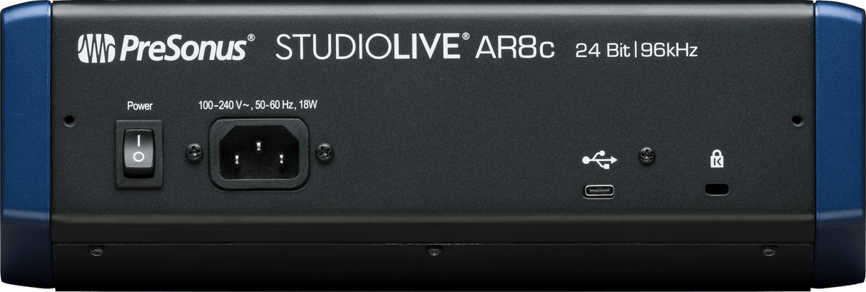 Mezcladora PreSonus StudioLive AR8c vista posterior