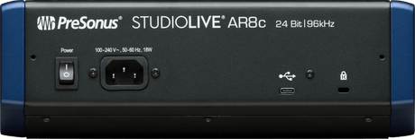 Mezcladora PreSonus StudioLive AR8c vista posterior