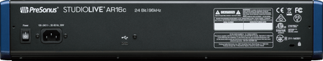 Mezcladora PreSonus StudioLive AR16c vista posterior