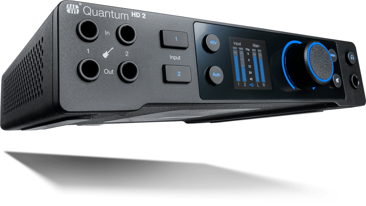 Interfaz PreSonus Quantum HD 2 vista diagonal