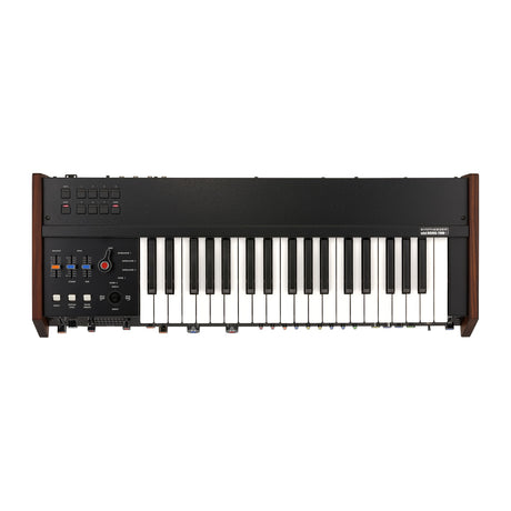 Sintetizador Korg miniKORG 700 FS vista oficial completa sobre fondo blanco