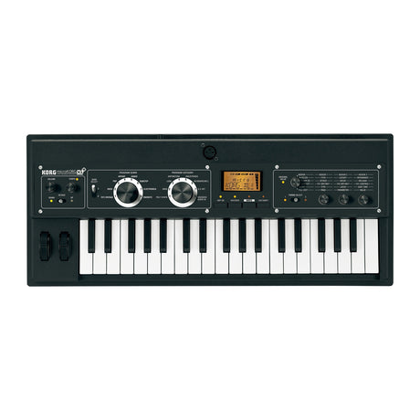 Sintetizador Korg microKORG XL+ vista oficial completa sobre fondo blanco
