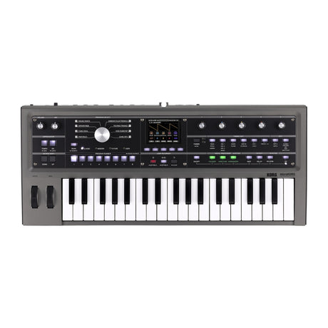 Sintetizador Korg microKORG MK 2 vista oficial completa sobre fondo blanco