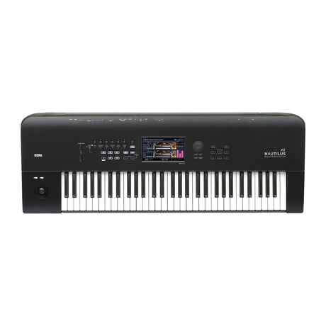 Sintetizador Korg Nautilus 61 AT vista oficial completa sobre fondo blanco