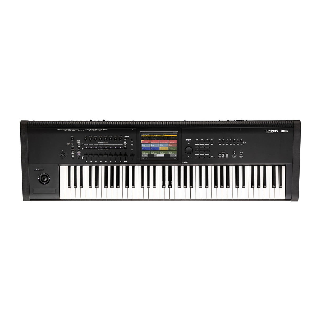 Sintetizador Korg KRONOS3 73 vista oficial completa sobre fondo blanco